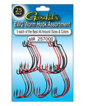 Gamakatsu EWG Worm Hook Assortment 25 Piece Variety Pack