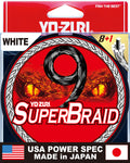 Yo Zuri SuperBraid 9 White Standard Spools 150 Yards