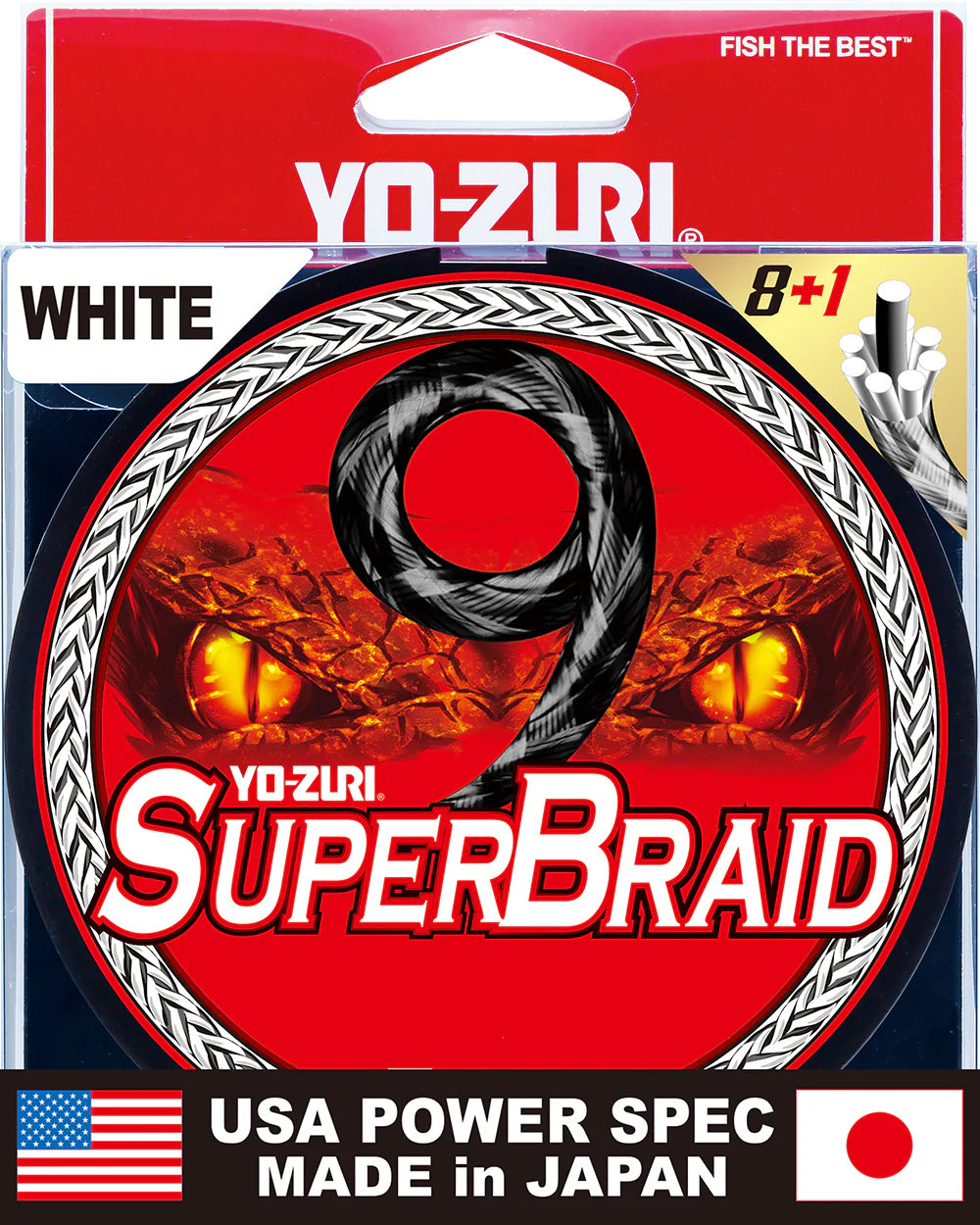 Yo Zuri SuperBraid 9 White Standard Spools 150 Yards