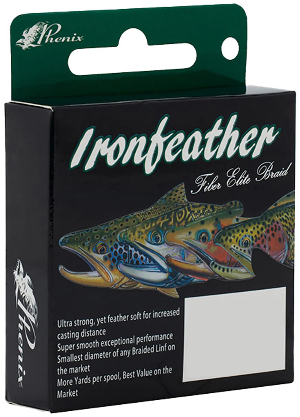 Phenix Ironfeather Fiber Elite Braided Trout Line Low Vis Green