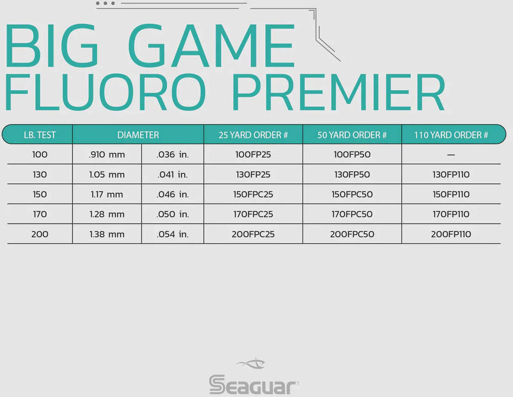 Seaguar Fluoro Premier Big Game 110 yards
