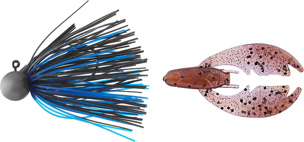 Keitech Tungsten Model II Football Jig NetBait Tiny Paca Chunk Combo