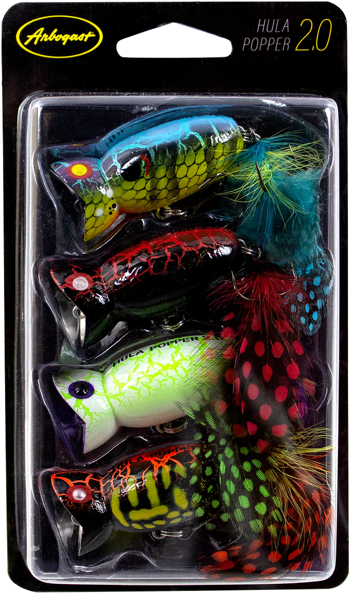 Arbogast Hula Popper 20 4 Piece Variety Pack