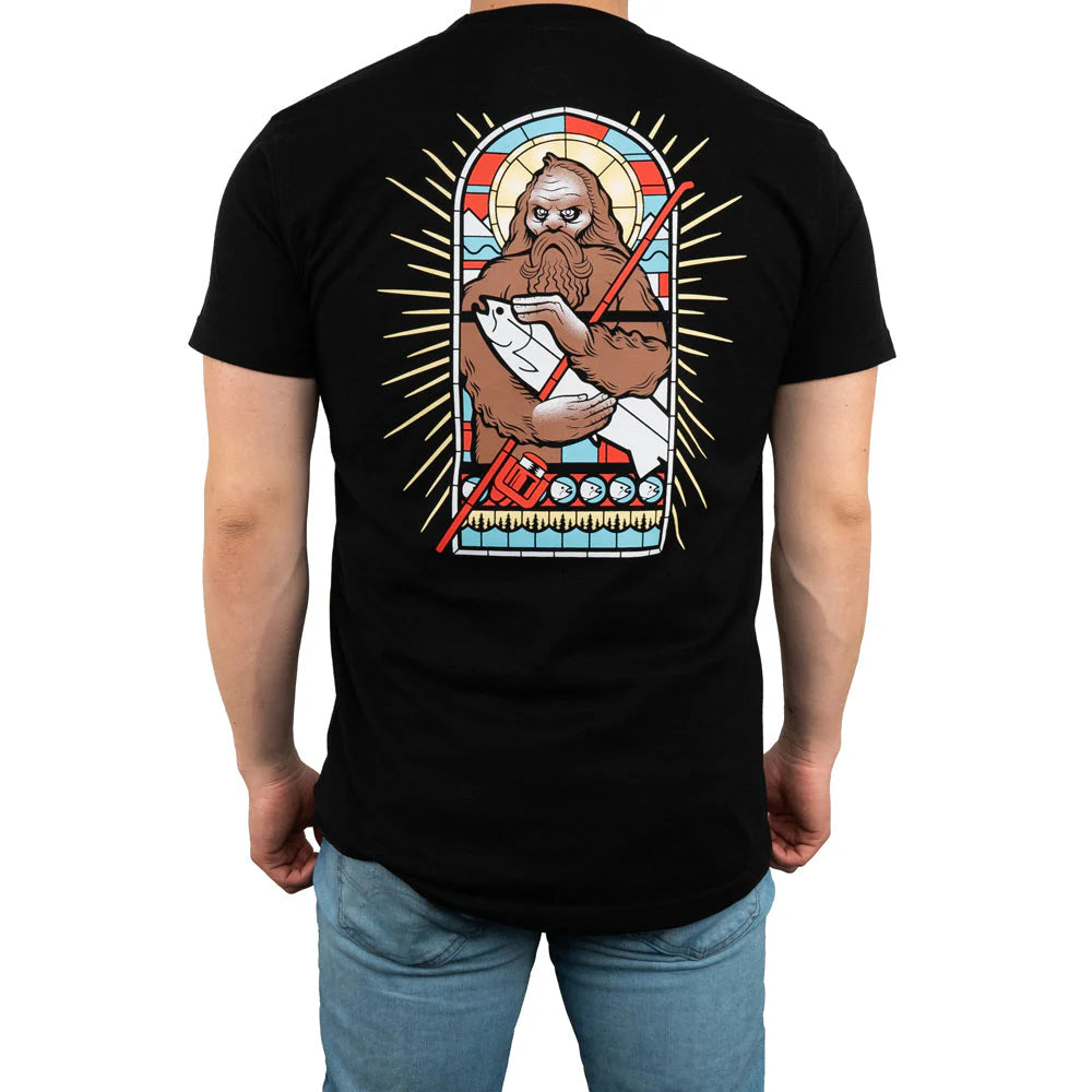 STLHD Mens Saint Sasquatch Black T Shirt