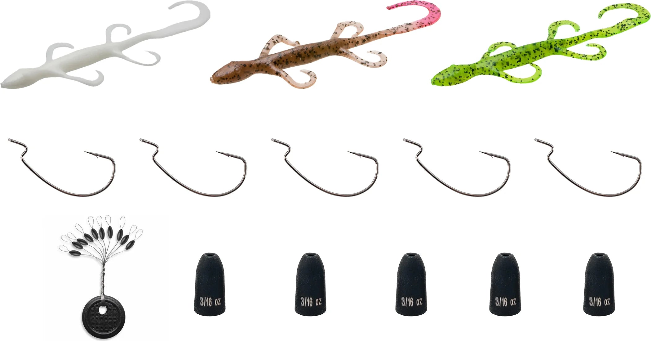 Zoom Lizard Ready to Fish Texas Rig Kit