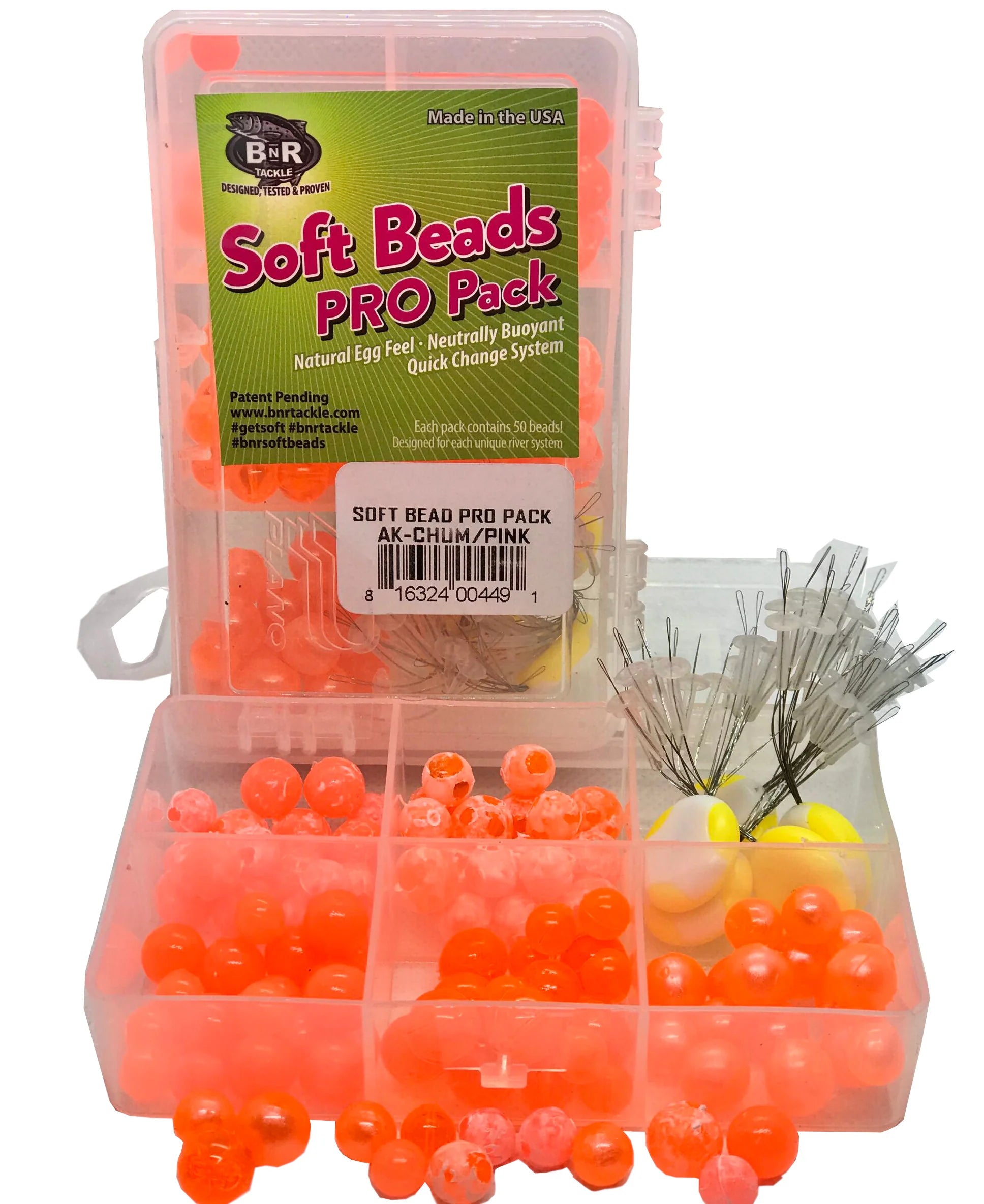 BnR Tackle Soft Bead Alaska Chum Pink Pro Pack