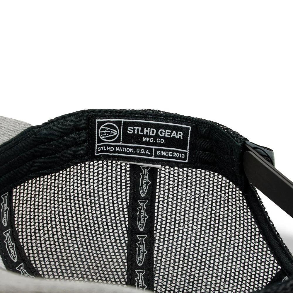 STLHD Chrome Edition Heather Grey Black Trucker Snapback Hat