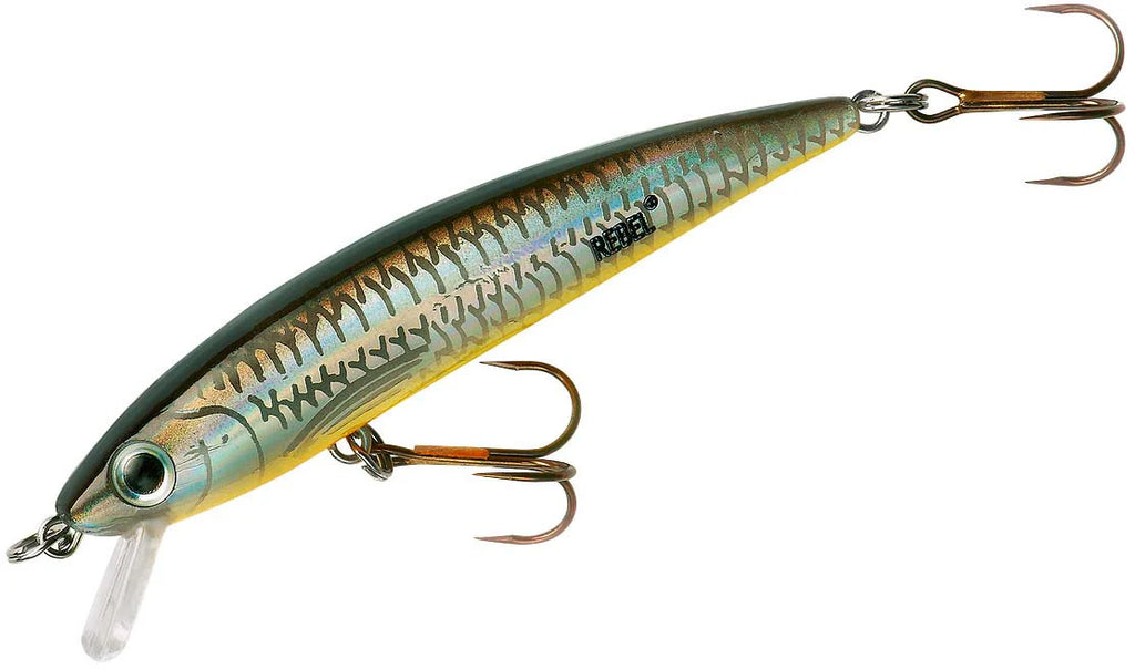 Rebel TD47 Tracdown Ghost Minnow 2 1 2 inch Barbless Hard Minnow