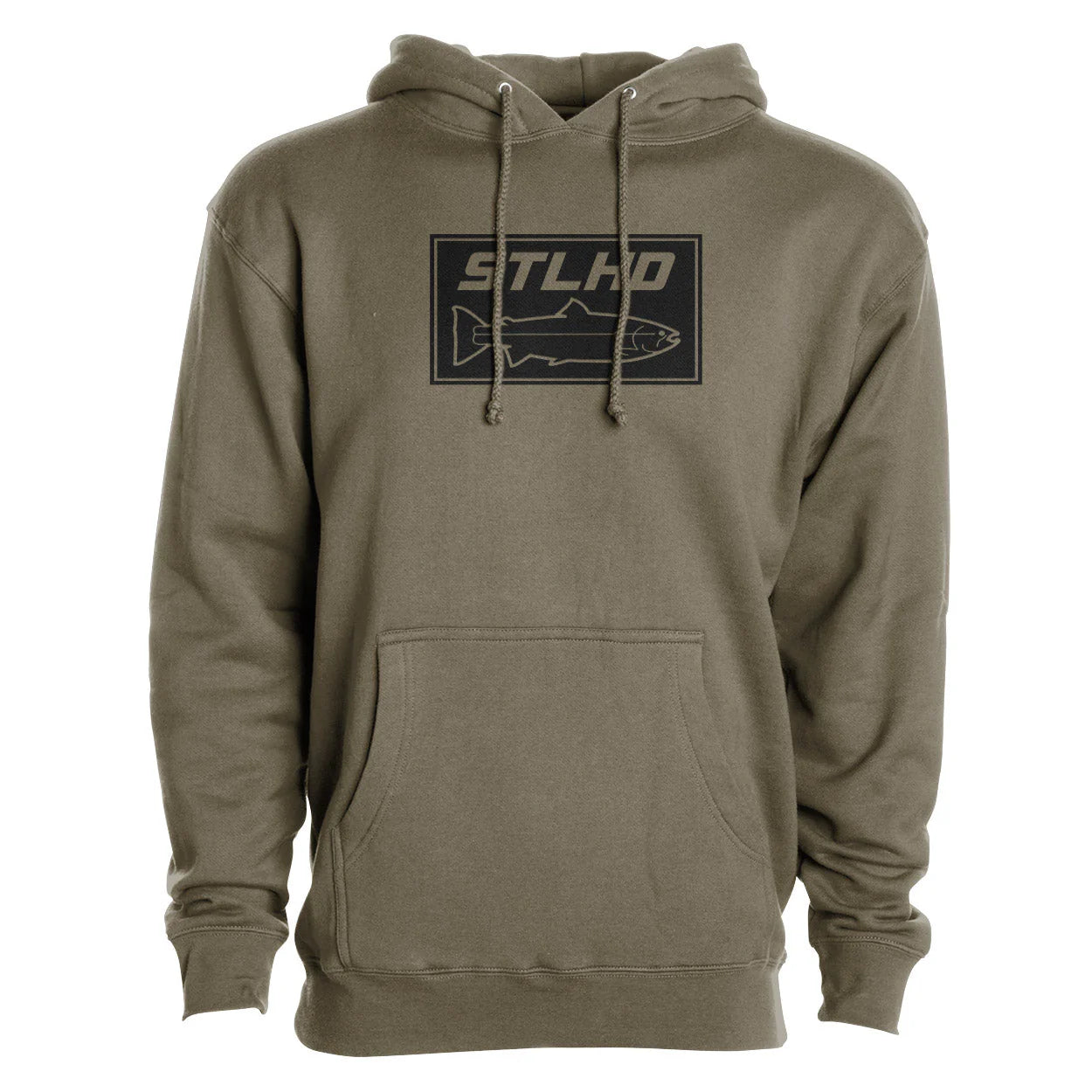 STLHD Mens Tidewater Army Green Premium Hoodie