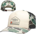 Z Man Camo Bass Trucker Hat Old School Khaki Camo