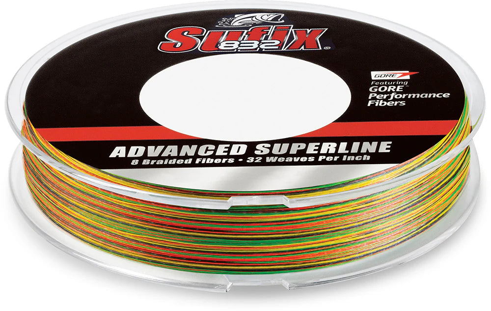 Sufix 832 Advanced Superline Fire Tiger Braided Line 300 Yard Filler Spool