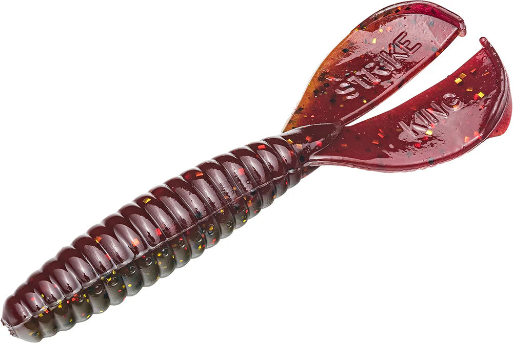 Strike King Twin Tail Rage Menace 35 inch Soft Plastic Grub 8 pack