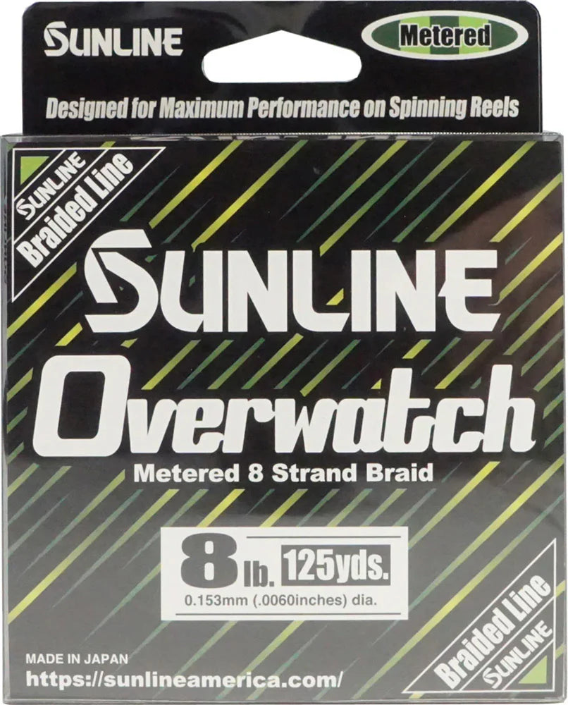 Sunline Overwatch Metered Chartreuse Orange Braid Standard Spools 125 Yards