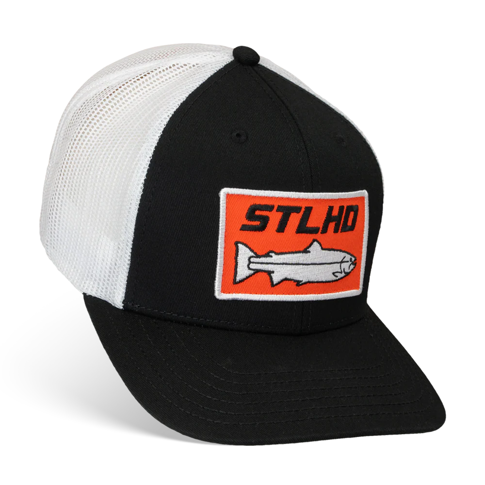 STLHD Standard White Black Trucker Hat