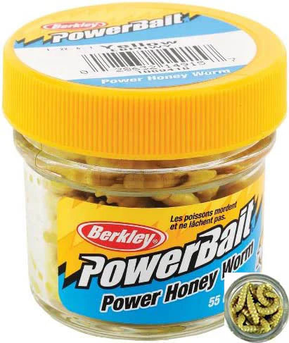 Berkley PowerBait 1 inch Honey Worm 55 per Jar