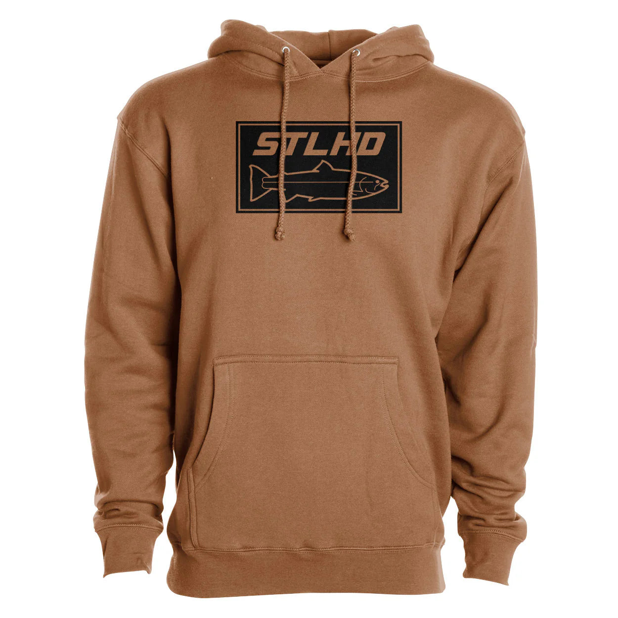 STLHD Mens Yuba River Saddle Brown Premium Hoodie