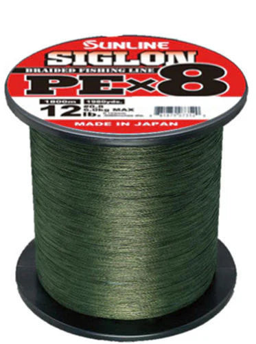 Sunline Siglon PEx8 Dark Green Braid 1980 Yard Spools