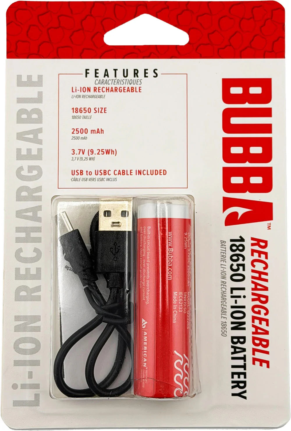 Bubba Smart Fish Scale Light Rechargeable Battery