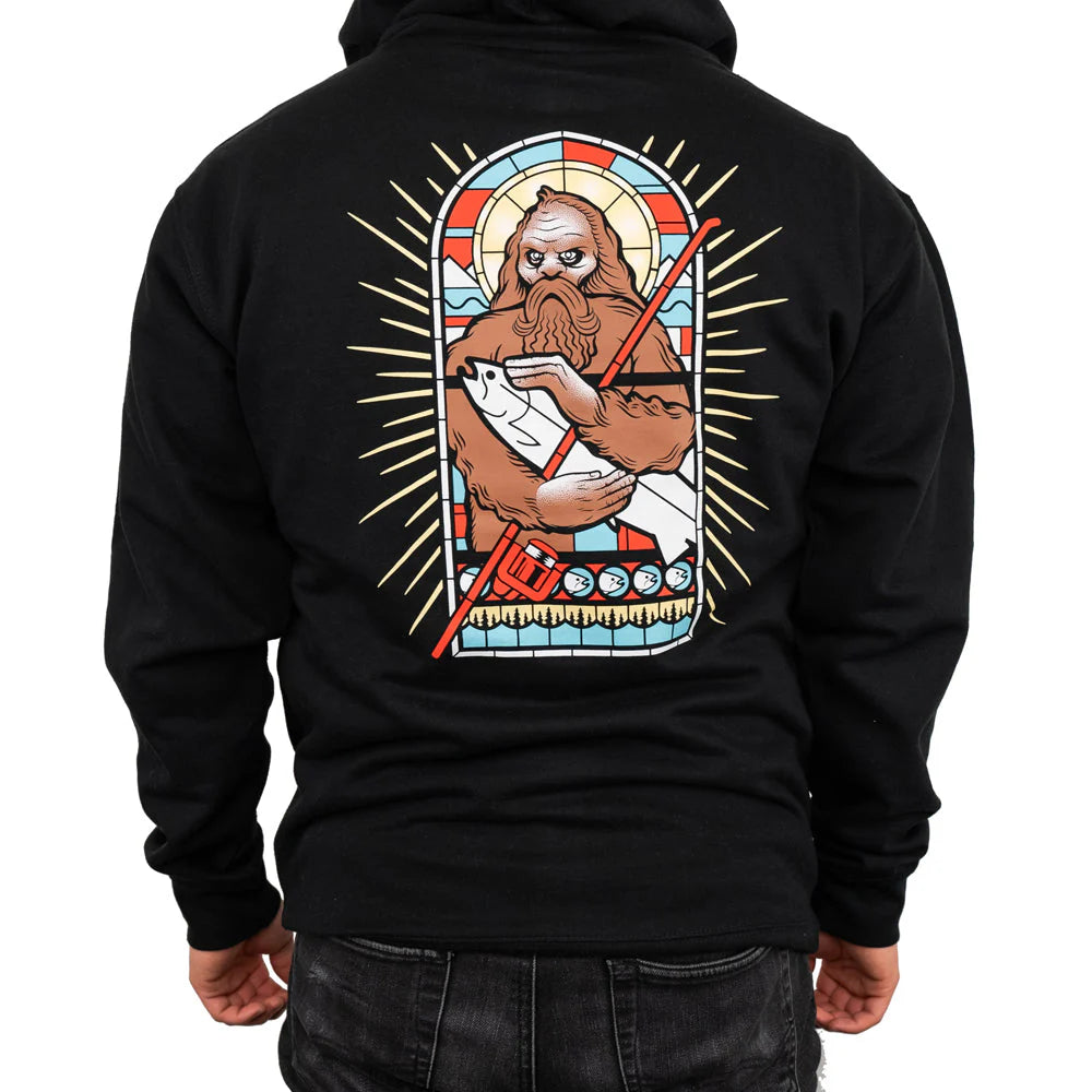 STLHD Mens Saint Sasquatch Black Standard Hoodie