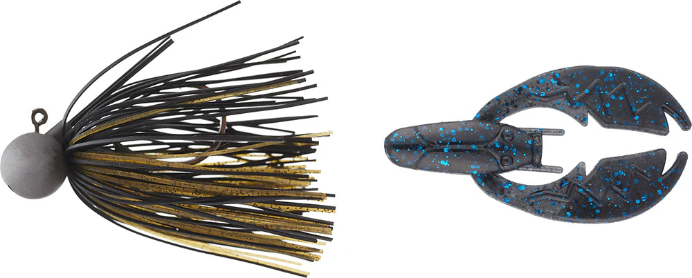 Keitech Tungsten Model II Football Jig NetBait Tiny Paca Chunk Combo