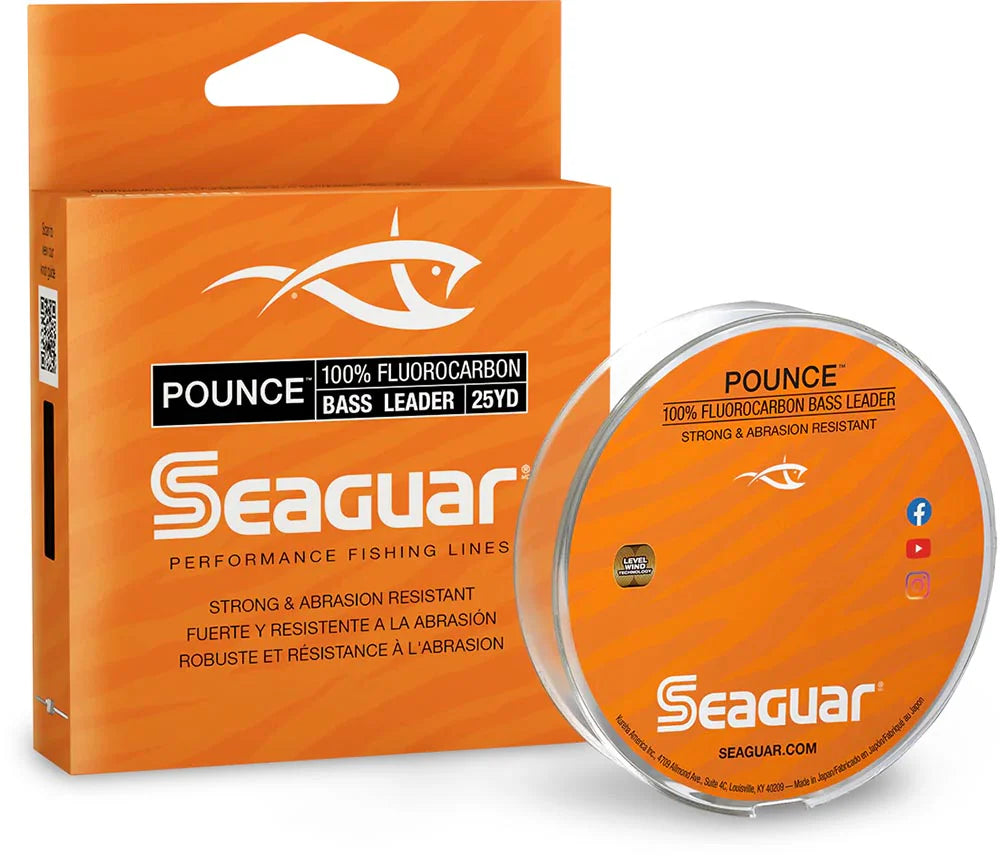 Seaguar Pounce Fluorocarbon Bass Leader 25 Yard Spool