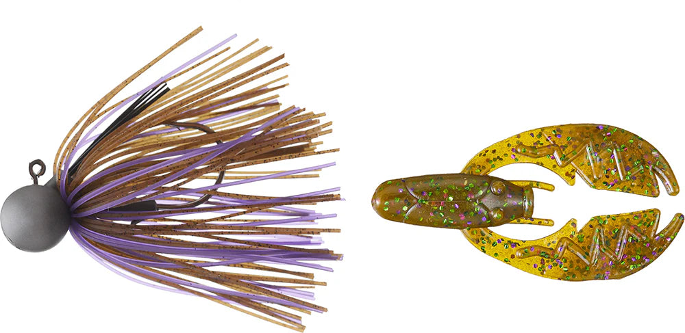 Keitech Tungsten Model II Football Jig NetBait Tiny Paca Chunk Combo