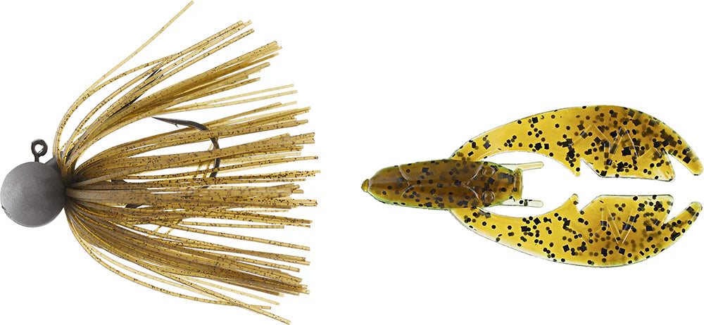 Keitech Tungsten Model II Football Jig NetBait Tiny Paca Chunk Combo