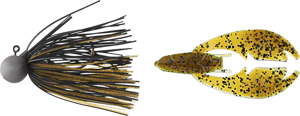 Keitech Tungsten Model II Football Jig NetBait Tiny Paca Chunk Combo