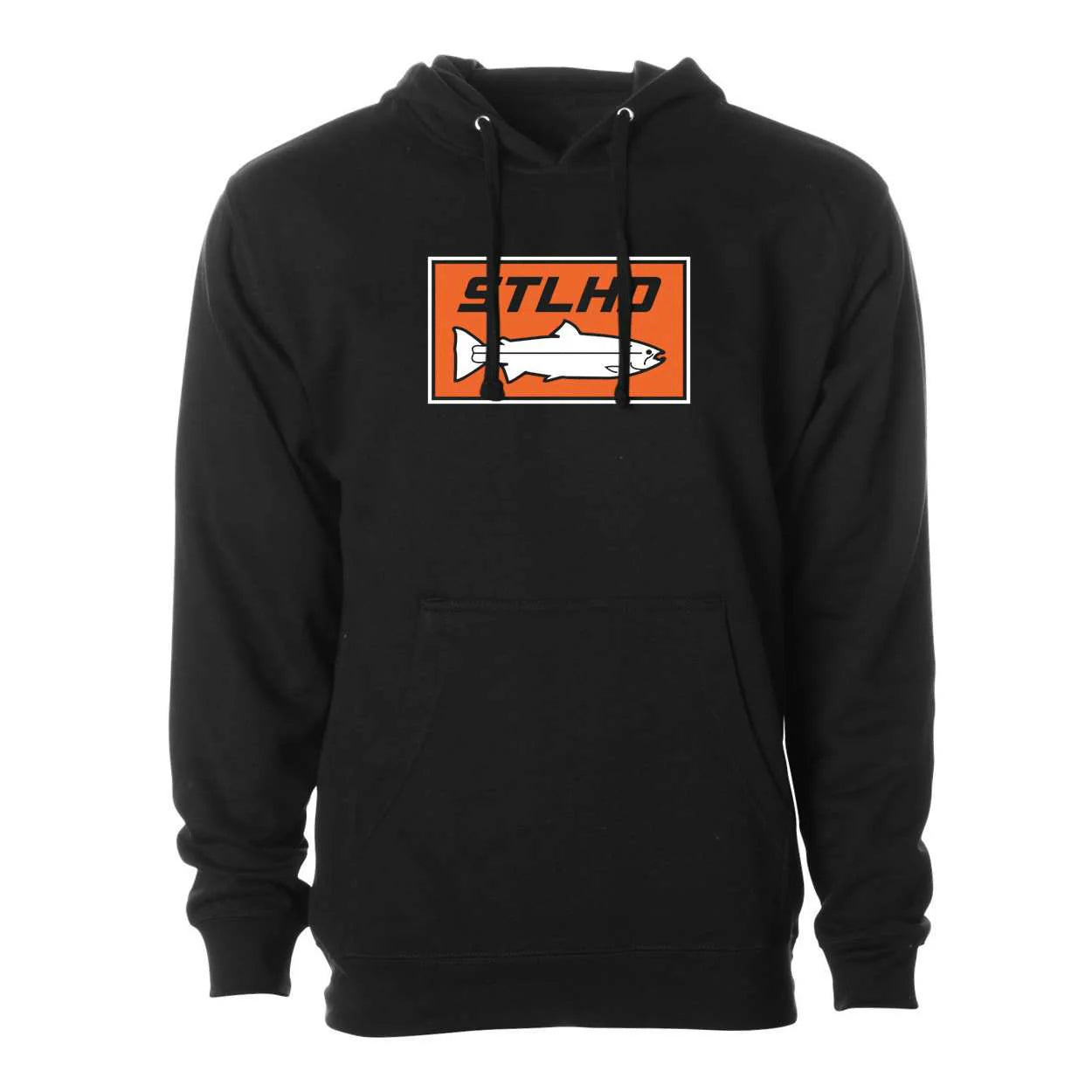 STLHD Mens Standard Logo Black Standard Hoodie