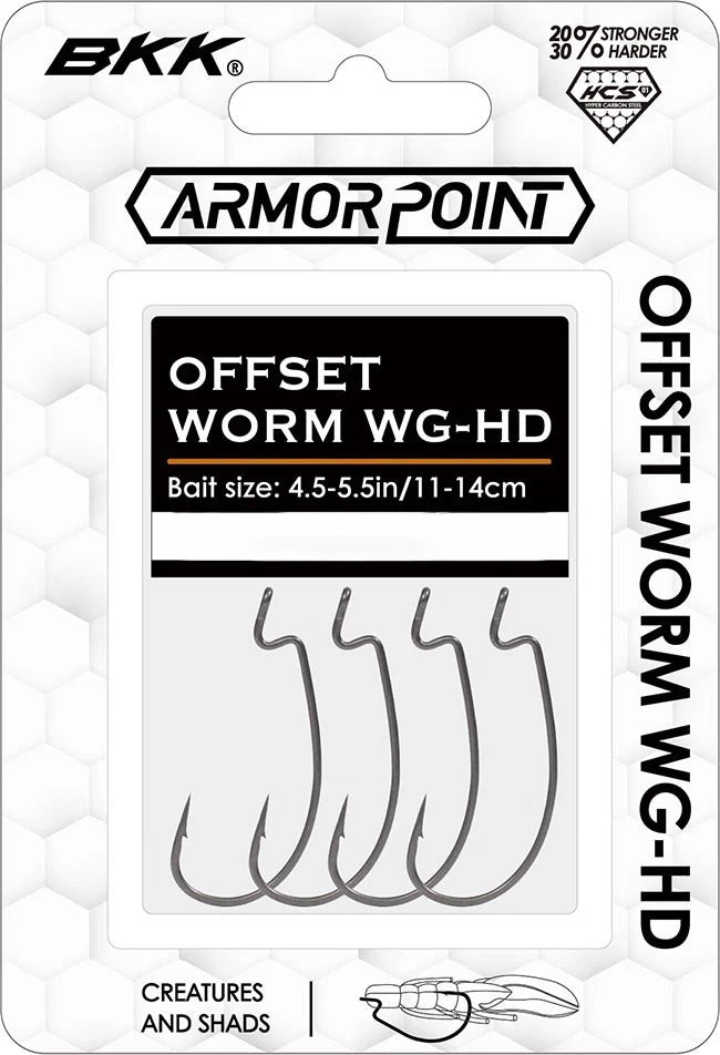 BKK Armor Point Offset Wide Gap HD Worm Hooks