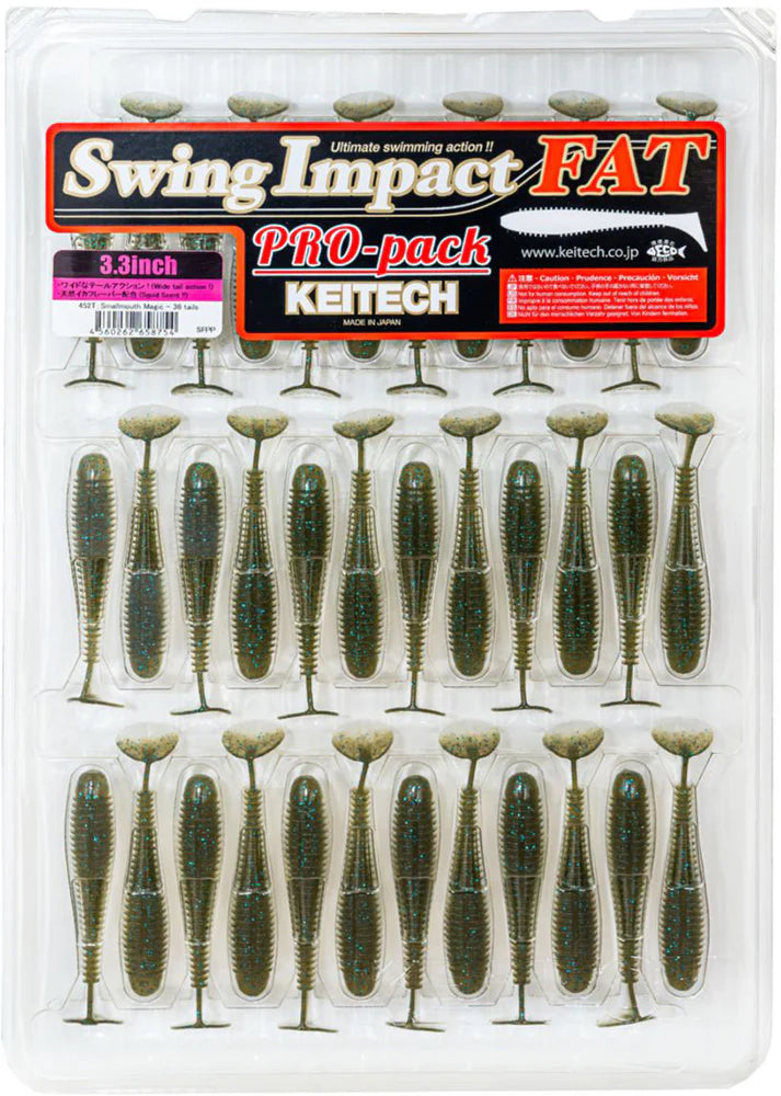 Keitech Fat Swing Impact 33 inch Soft Paddle Tail Swimbait 30 Bait Pro Pack
