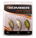 Bomber Triple Threat Model 4A 3 Piece Crankbait Variety Pack
