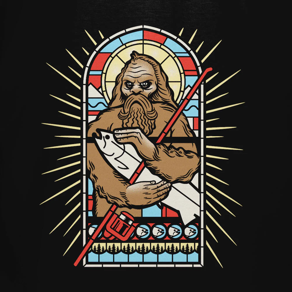 STLHD Mens Saint Sasquatch Black T Shirt