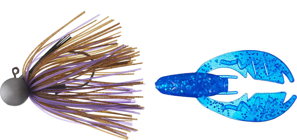 Keitech Tungsten Model II Football Jig NetBait Tiny Paca Chunk Combo