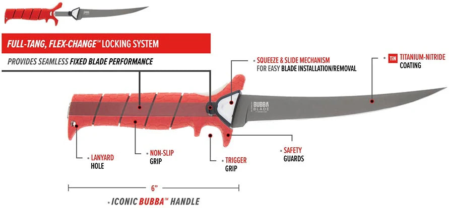 Bubba Multi Flex Interchangeable Blade Fillet Knife Set