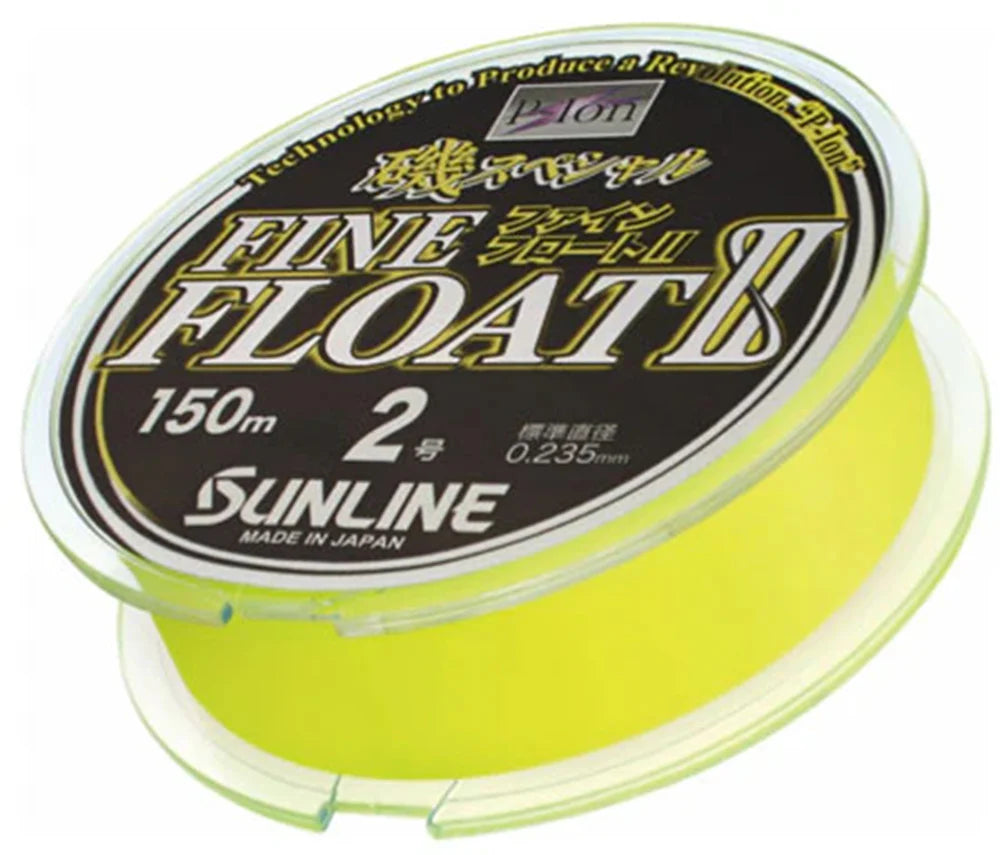 Sunline Fine Float Yellow Nylon Monofilament Standard Spool 165 Yards