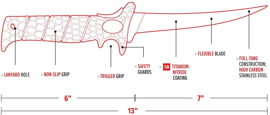 Bubba Tapered Flex Fillet Knife 7 Inch