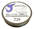 Daiwa J Braid X4 Braided Line 300 Yards Dark Green