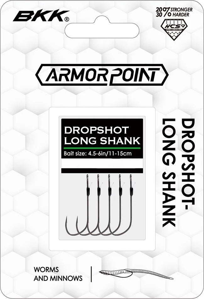 BKK Armor Point Long Shank Dropshot Hooks