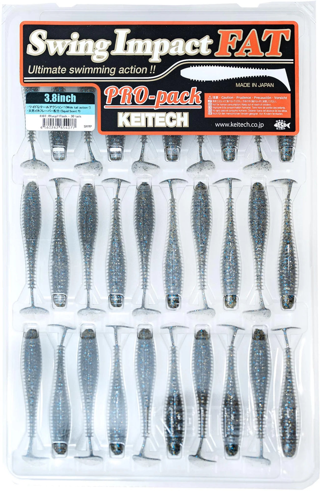 Keitech Fat Swing Impact 38 inch Soft Paddle Tail Swimbait 30 Bait Pro Pack