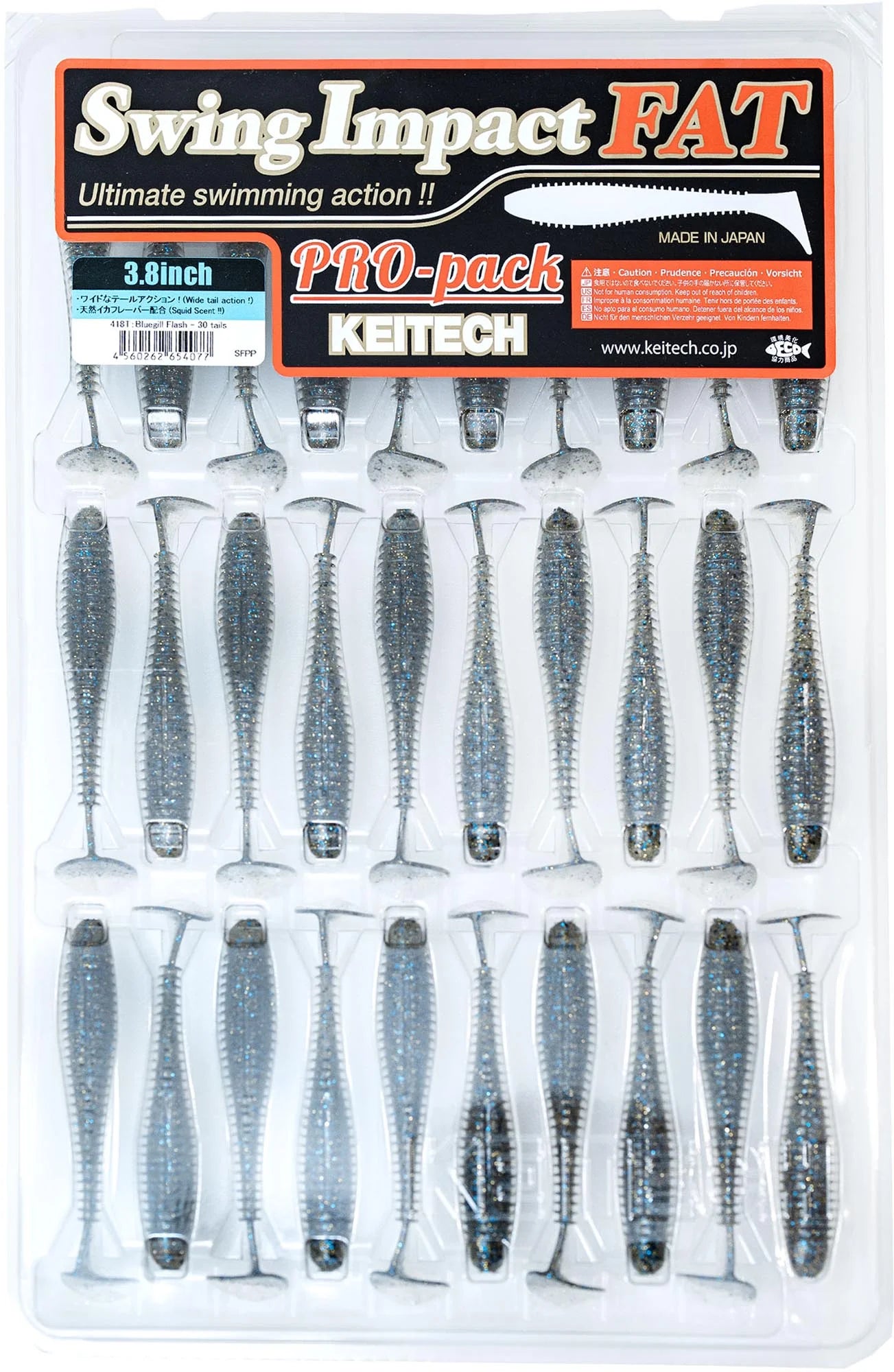 Keitech Fat Swing Impact 38 inch Soft Paddle Tail Swimbait 30 Bait Pro Pack