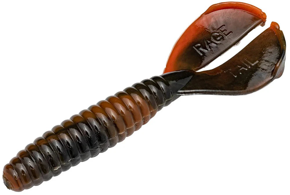 Strike King Twin Tail Rage Menace 35 inch Soft Plastic Grub 8 pack