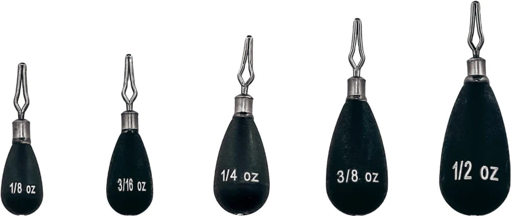 Departure Outdoors Tungsten Tear Drop Drop Shot Weights 5 Pack
