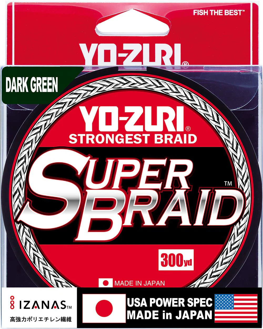 Yo Zuri SuperBraid Dark Green 300 Yard Spool