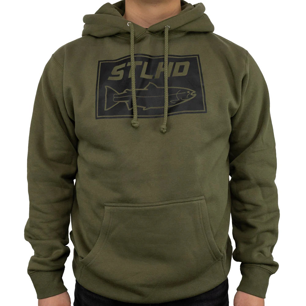 STLHD Mens Tidewater Army Green Premium Hoodie