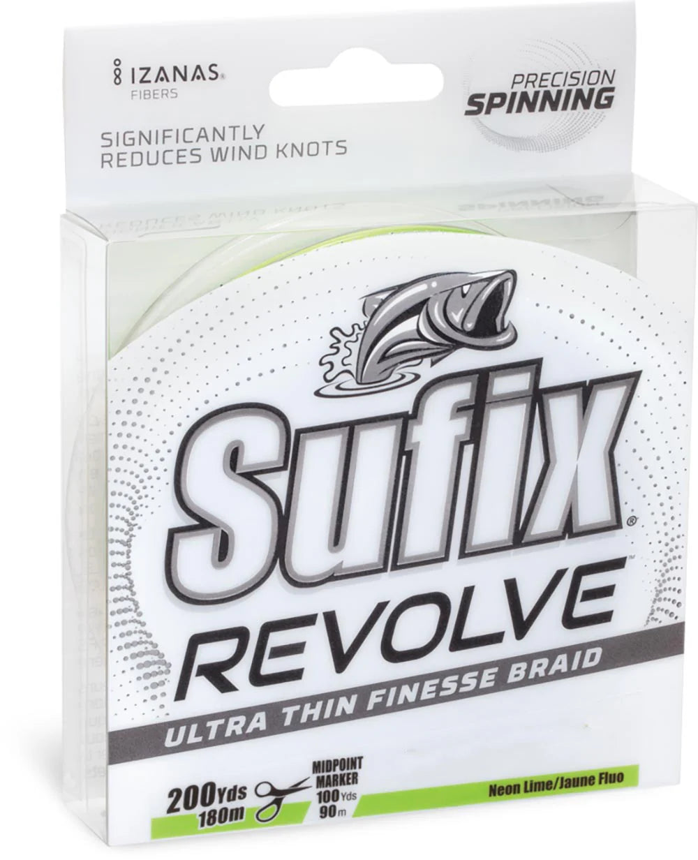 Sufix Revolve High Vis Neon Lime Braid 200 Yards