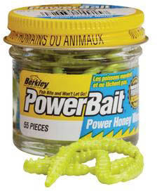 Berkley PowerBait 1 inch Honey Worm 55 per Jar