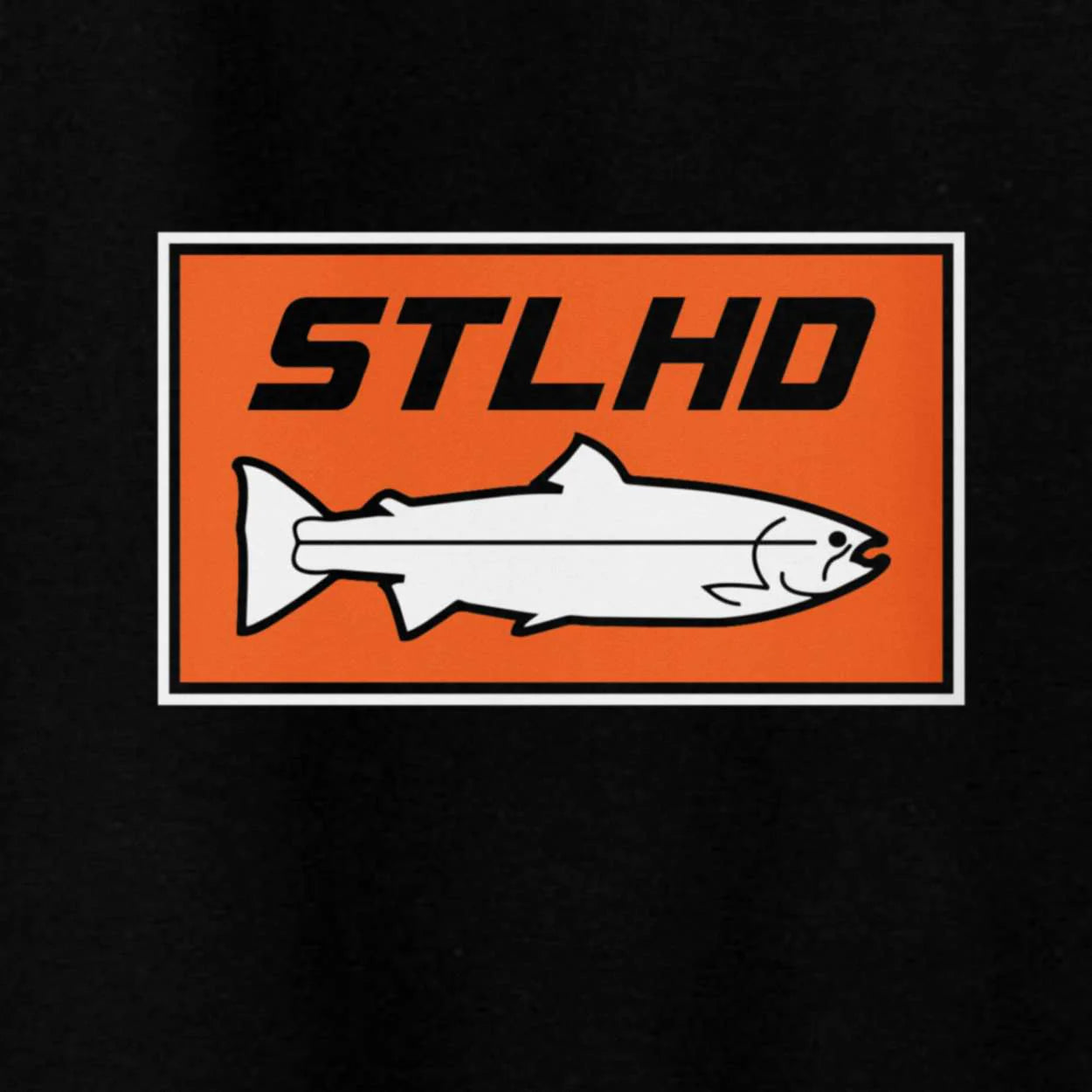 STLHD Mens Standard Logo Black Standard Hoodie