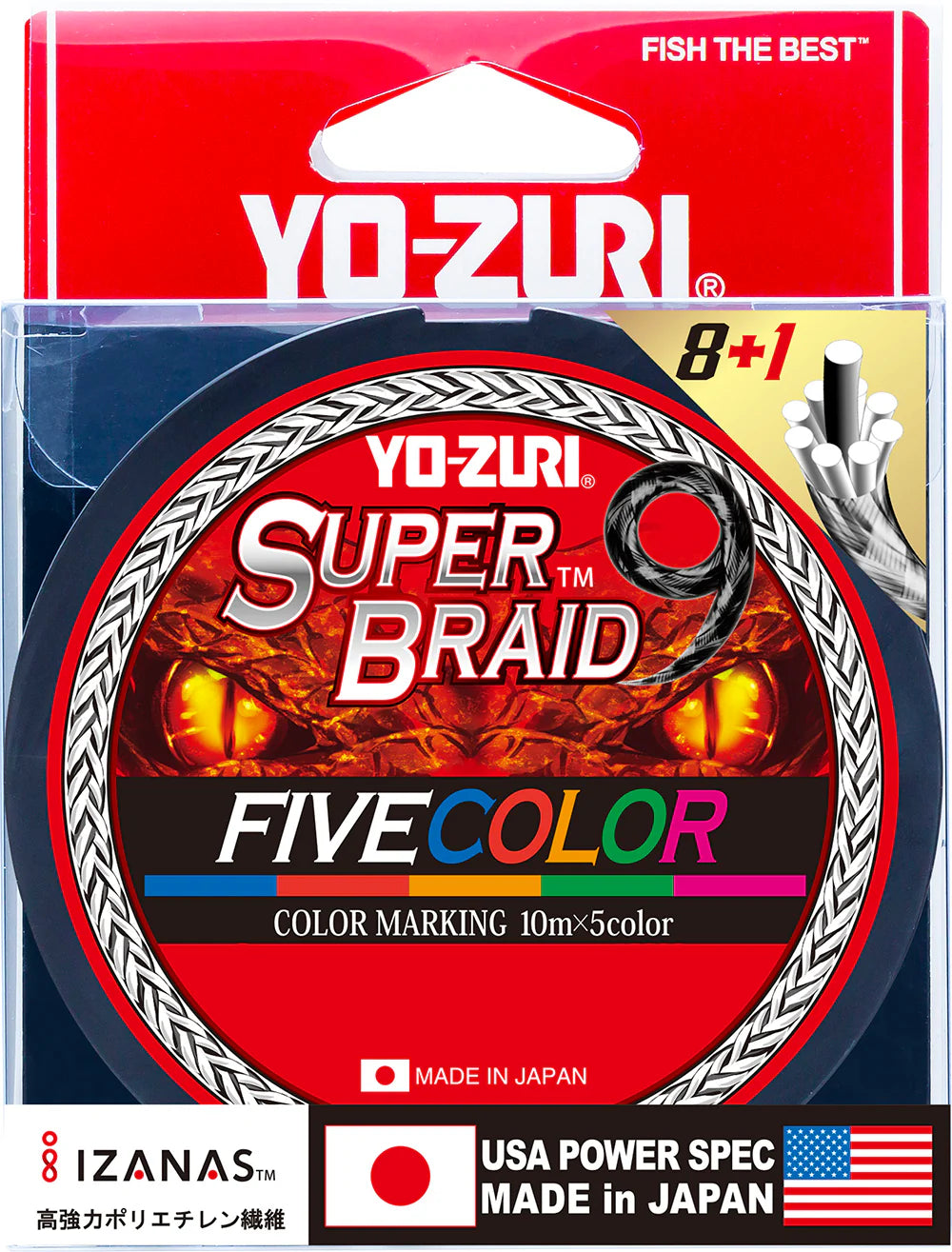 Yo Zuri SuperBraid 9 5 Color Metered Filler Spools 330 Yards