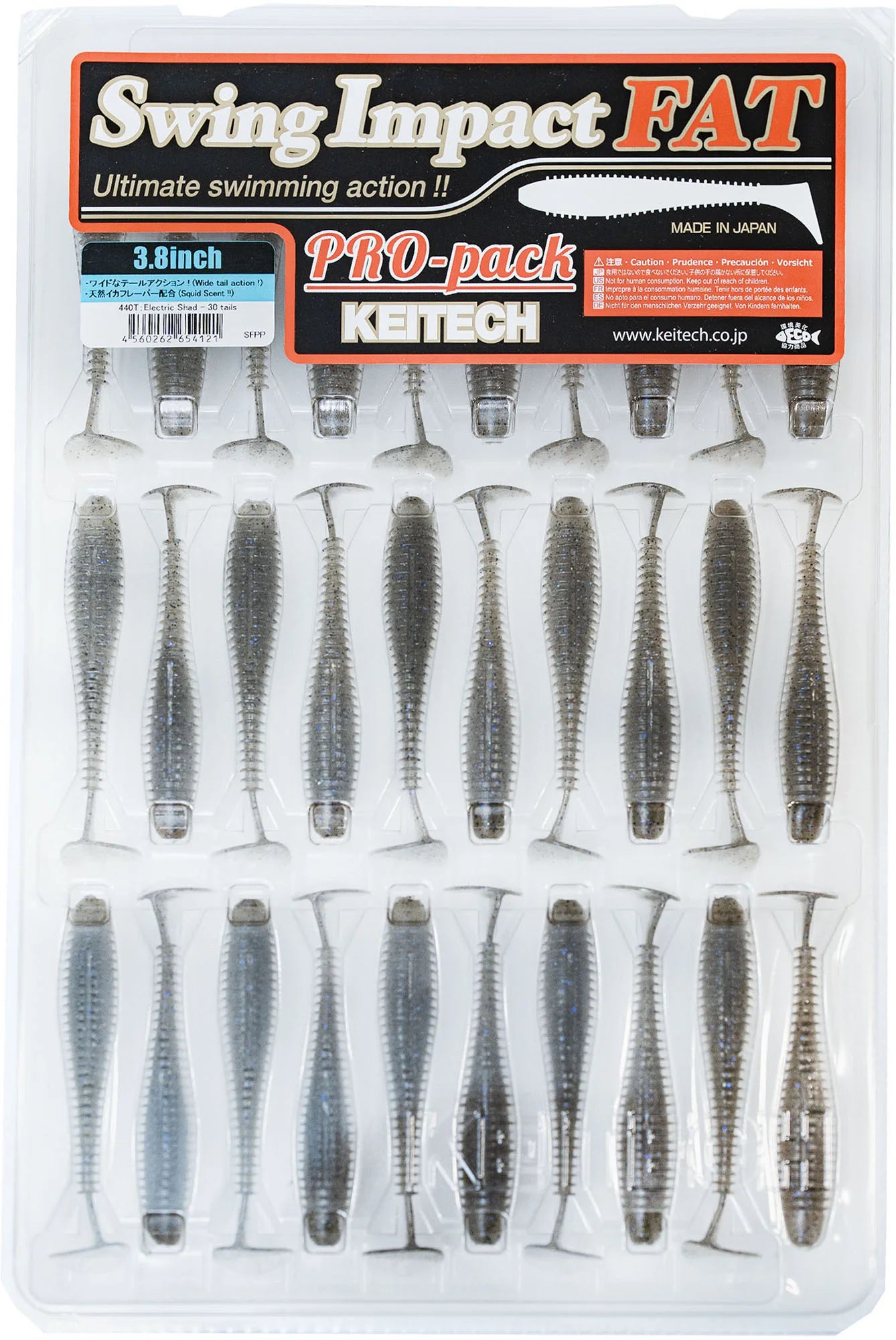 Keitech Fat Swing Impact 38 inch Soft Paddle Tail Swimbait 30 Bait Pro Pack